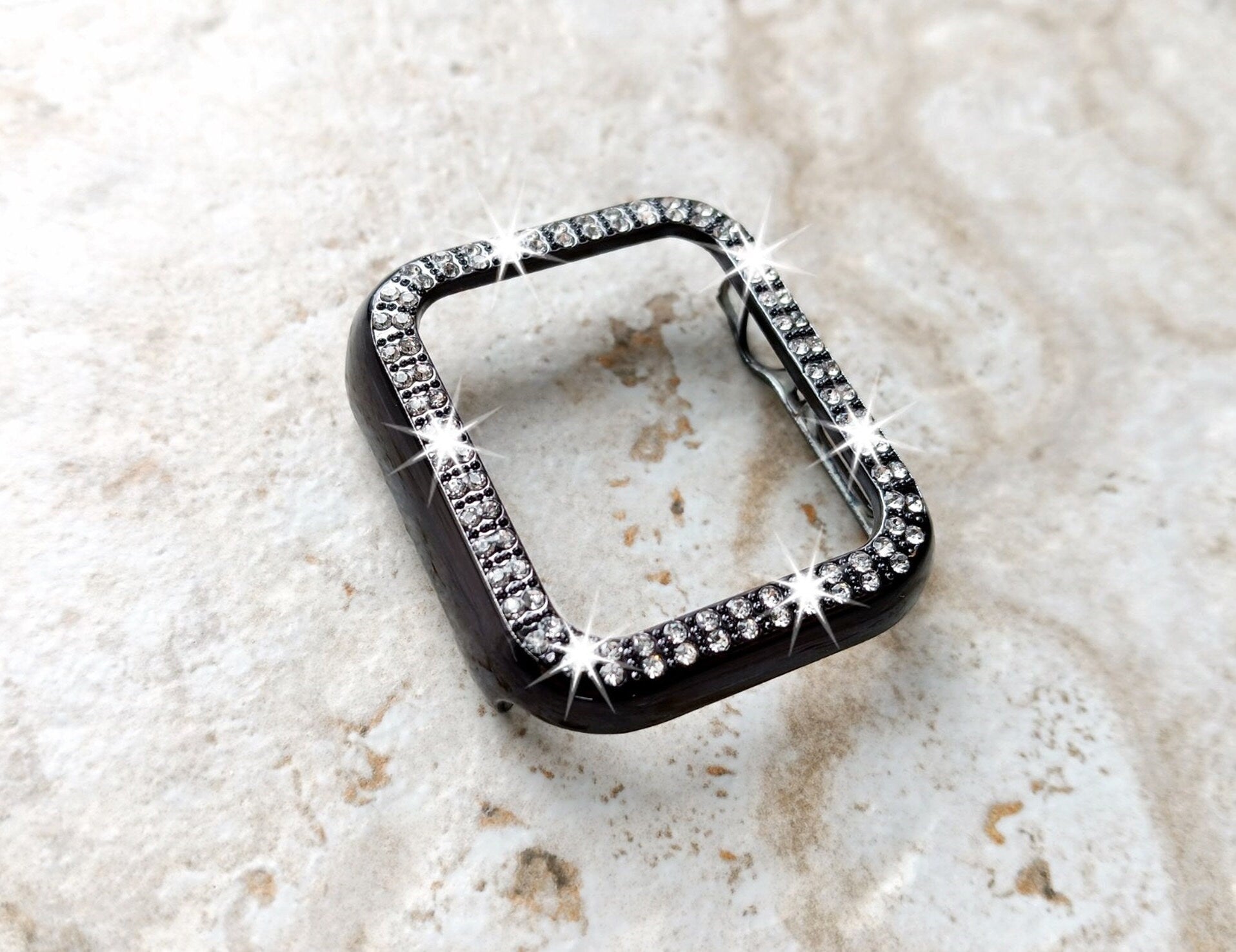 Apple Watch Black Band Kit Crystal Bling Bezel Case Cover for Ultra 2 9 8 7 SE 6 5 4 3 2 1 49mm 45mm 44mm 42mm 41mm 40mm 38mm Milanese Strap